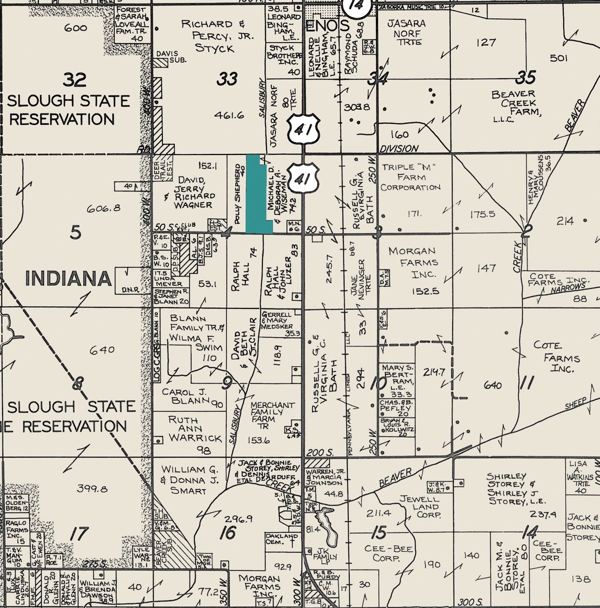Plat map - 39.618 Acre Land Auction Offered in 2 Tracts